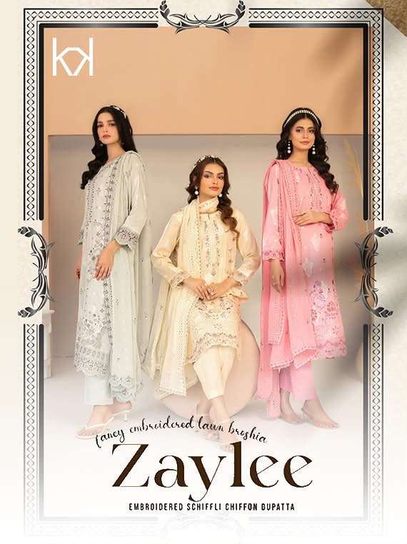 ZAYLEE NEW EMBROIDERED BROSHIA LAWN MODEL PICS BY SHAHID TAWAKKAL 